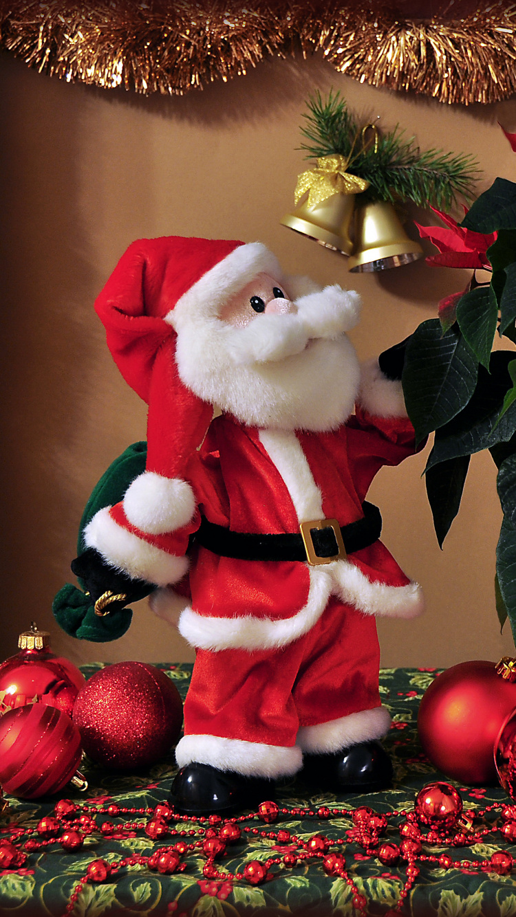 Обои Рождественский день, Дед Мороз, Санта-Клаус, День Святого Николая, Рождество в разрешении 750x1334