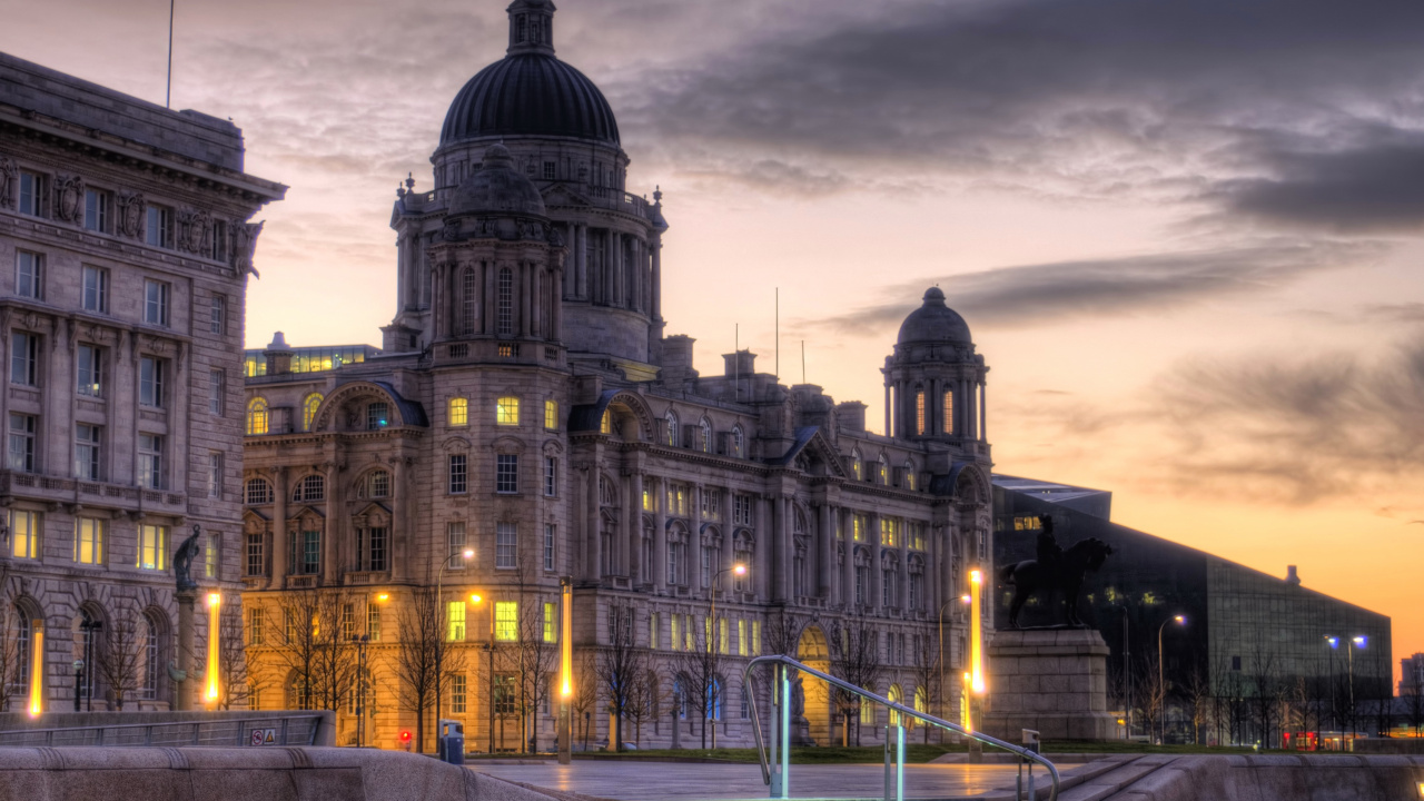 Обои Ливерпуль, Ливерпуль ФК, ориентир, город, здание в разрешении 1280x720