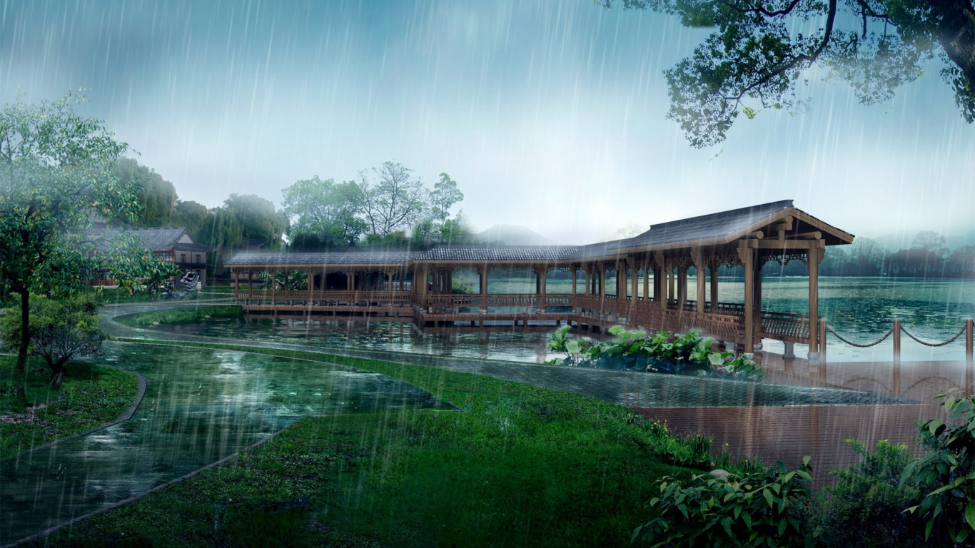 Обои природа, вода, гидроресурсы, пейзаж, дерево в разрешении 1366x768