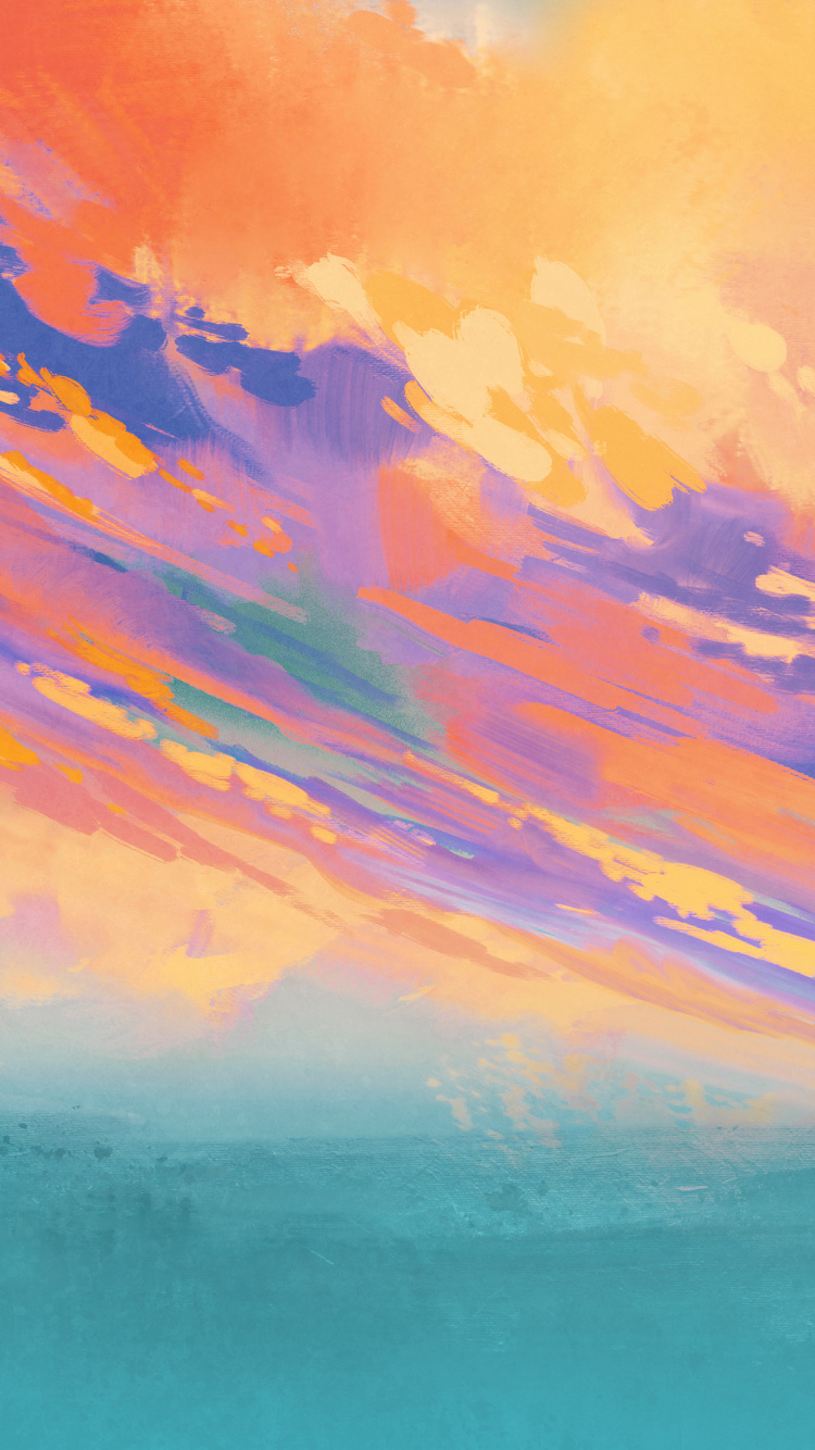 Обои Huawei, Huawei Nova, Huawei Nova 3, уйти живопись, живопись в разрешении 750x1334