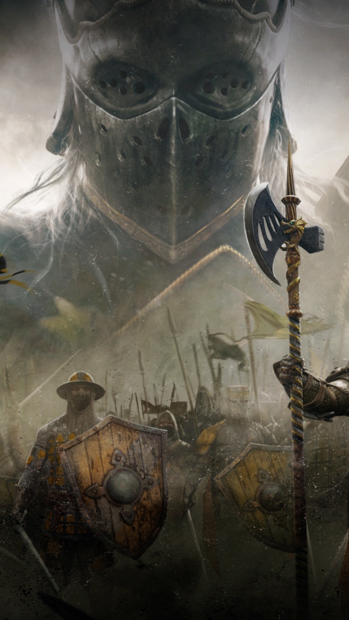 Обои for honor, битва, компьютерная игра, рыцарь, вымирание в разрешении 720x1280