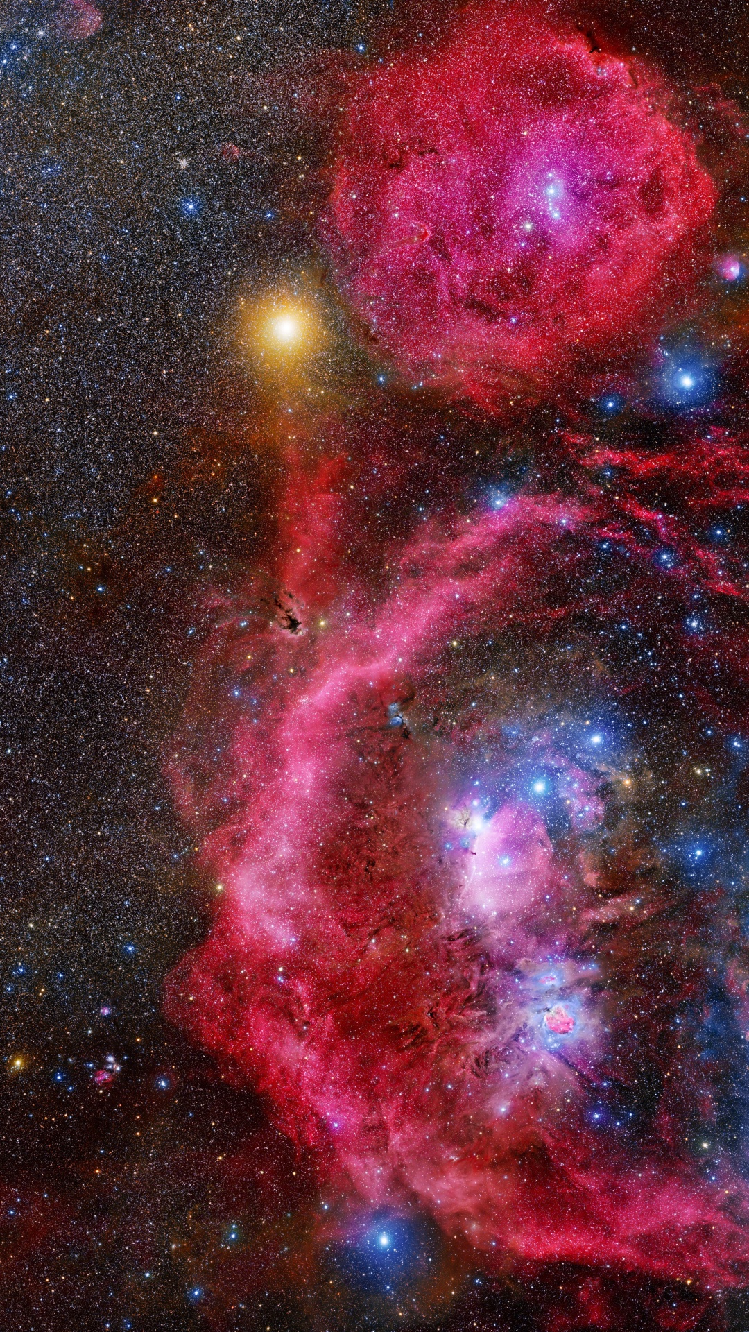 Обои туманность, Орион, звезда, Туманность Ориона, Астрономия в разрешении 1080x1920