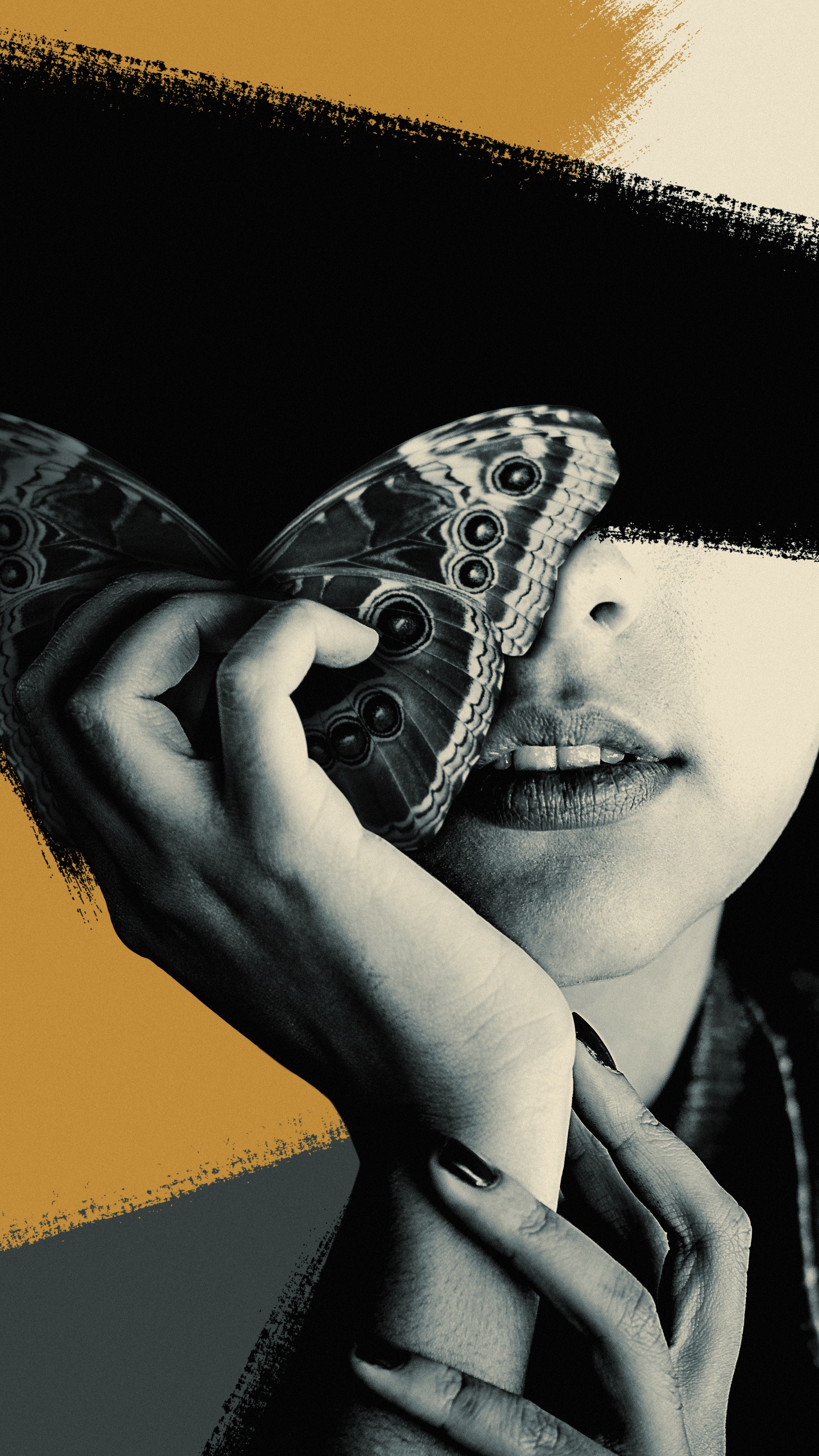 Обои девушка, визуальное искусство, губа, бровь, плечо в разрешении 1440x2560