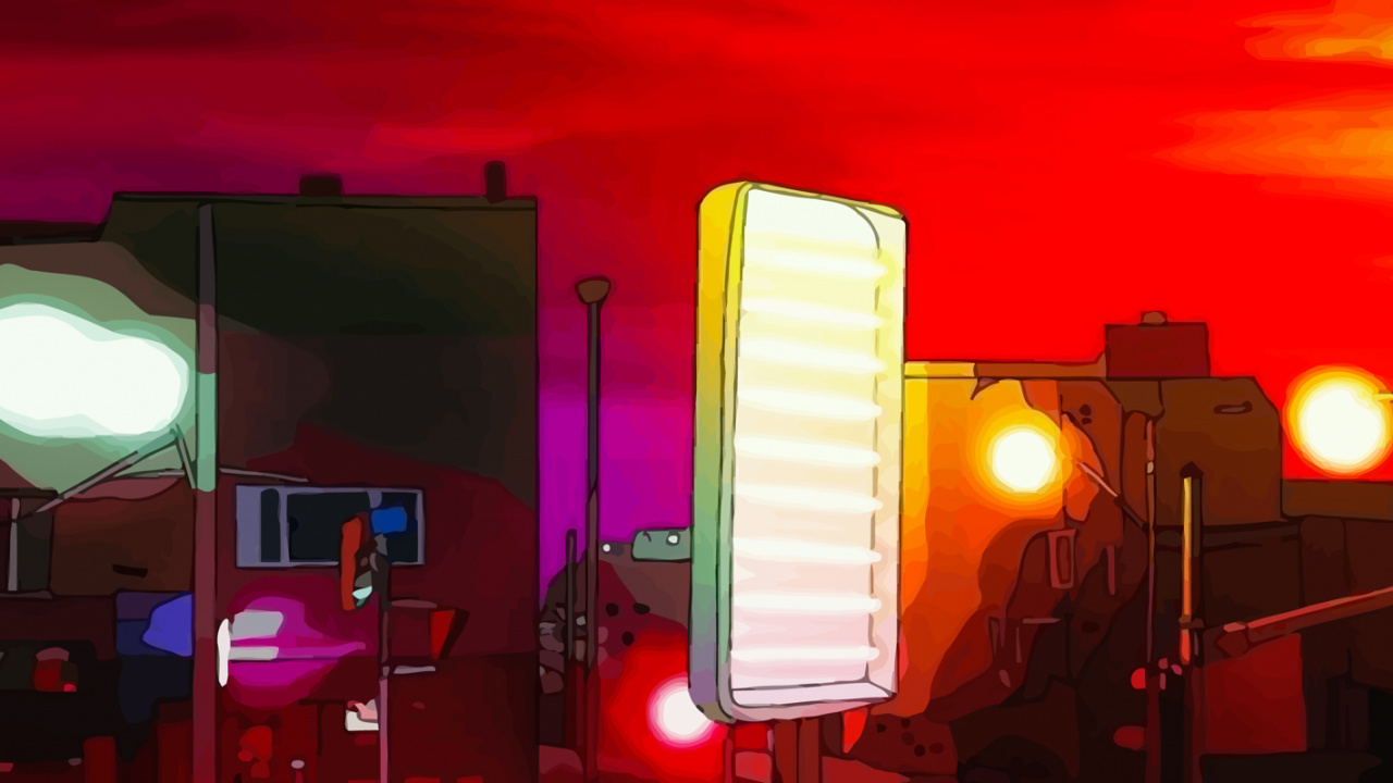 Обои soundcloud, Киберпанк, арт, цветной, аниме в разрешении 1280x720