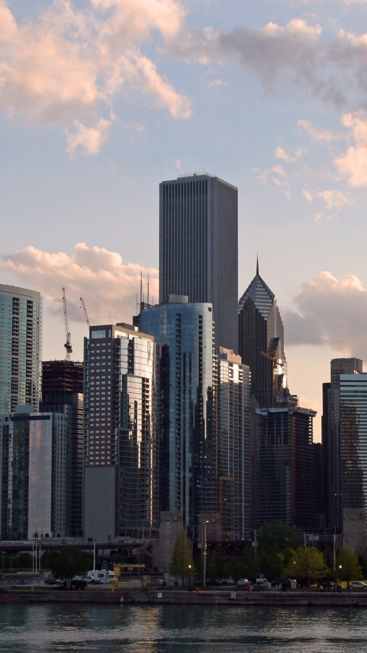 Обои Атланта, город, городской пейзаж, линия горизонта, небоскреб в разрешении 750x1334