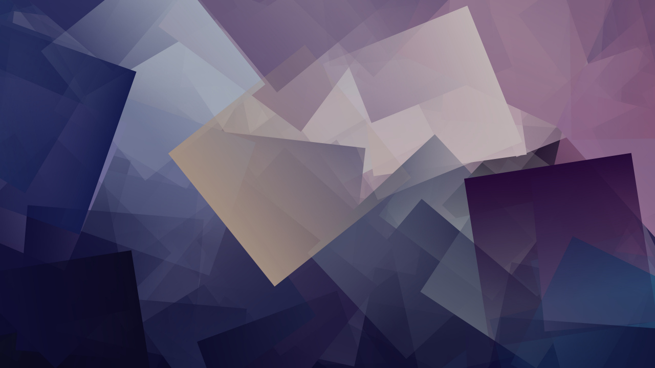 Обои куб, синий, пурпур, треугольник, линия в разрешении 1280x720