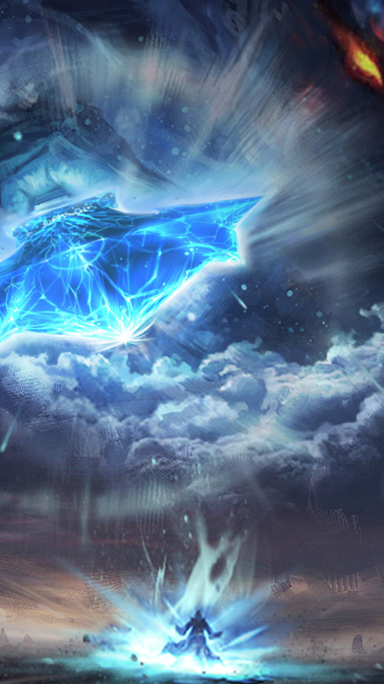 Обои рисование, космос, темнота, атмосфера, арт в разрешении 750x1334