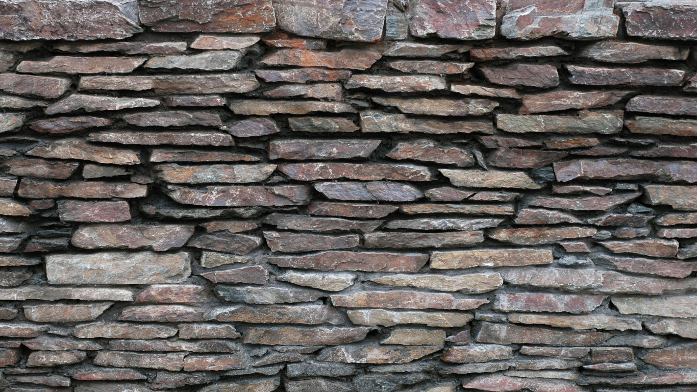 Обои кирпичная кладка, каменная стена, кирпич, стена, каменщик в разрешении 1366x768