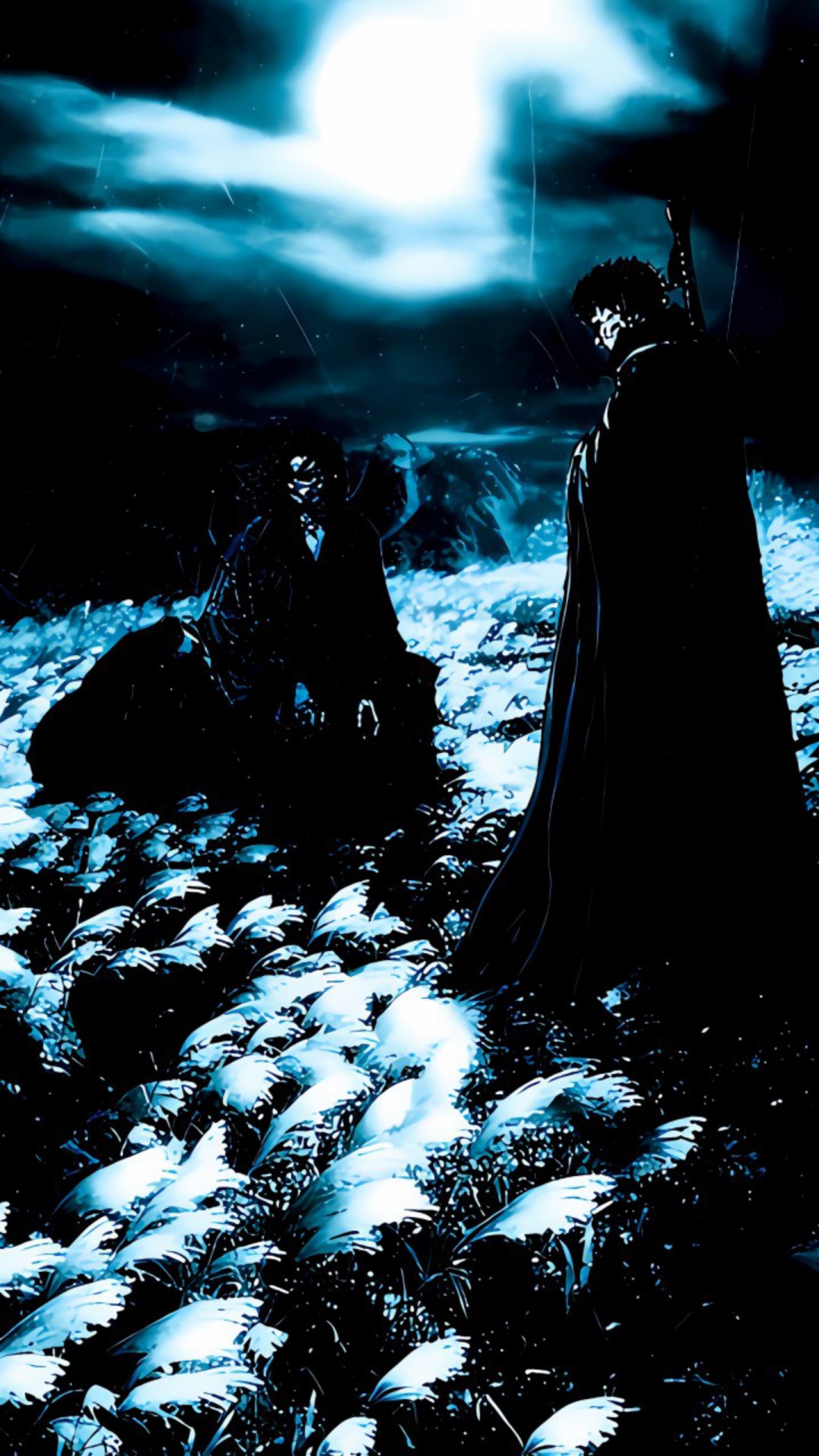 Обои Дарт Вейдер, энакин Скайуокер, иллюстрация, лунный свет, фильм в разрешении 1080x1920