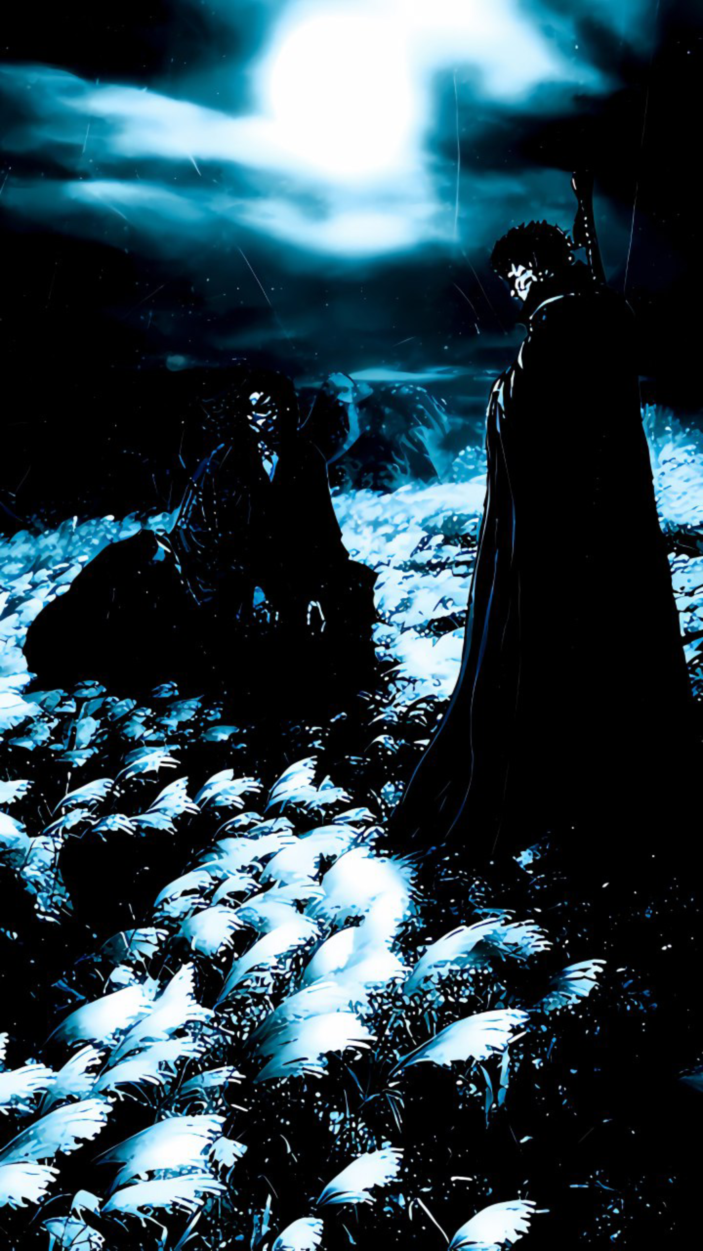 Обои Дарт Вейдер, энакин Скайуокер, иллюстрация, лунный свет, фильм в разрешении 1440x2560