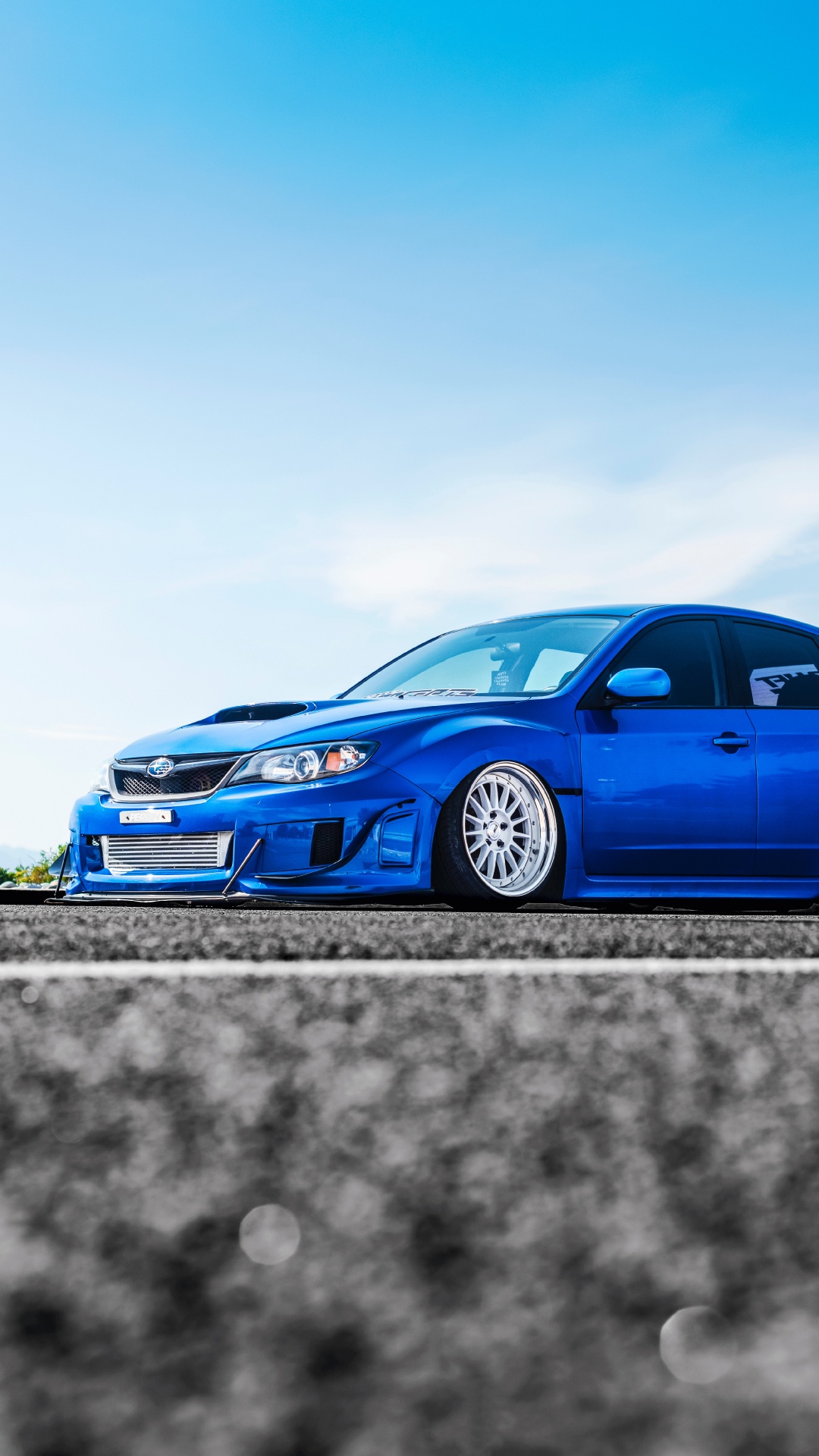 Обои subaru, авто, Субару WRX, синий, катание в разрешении 1080x1920