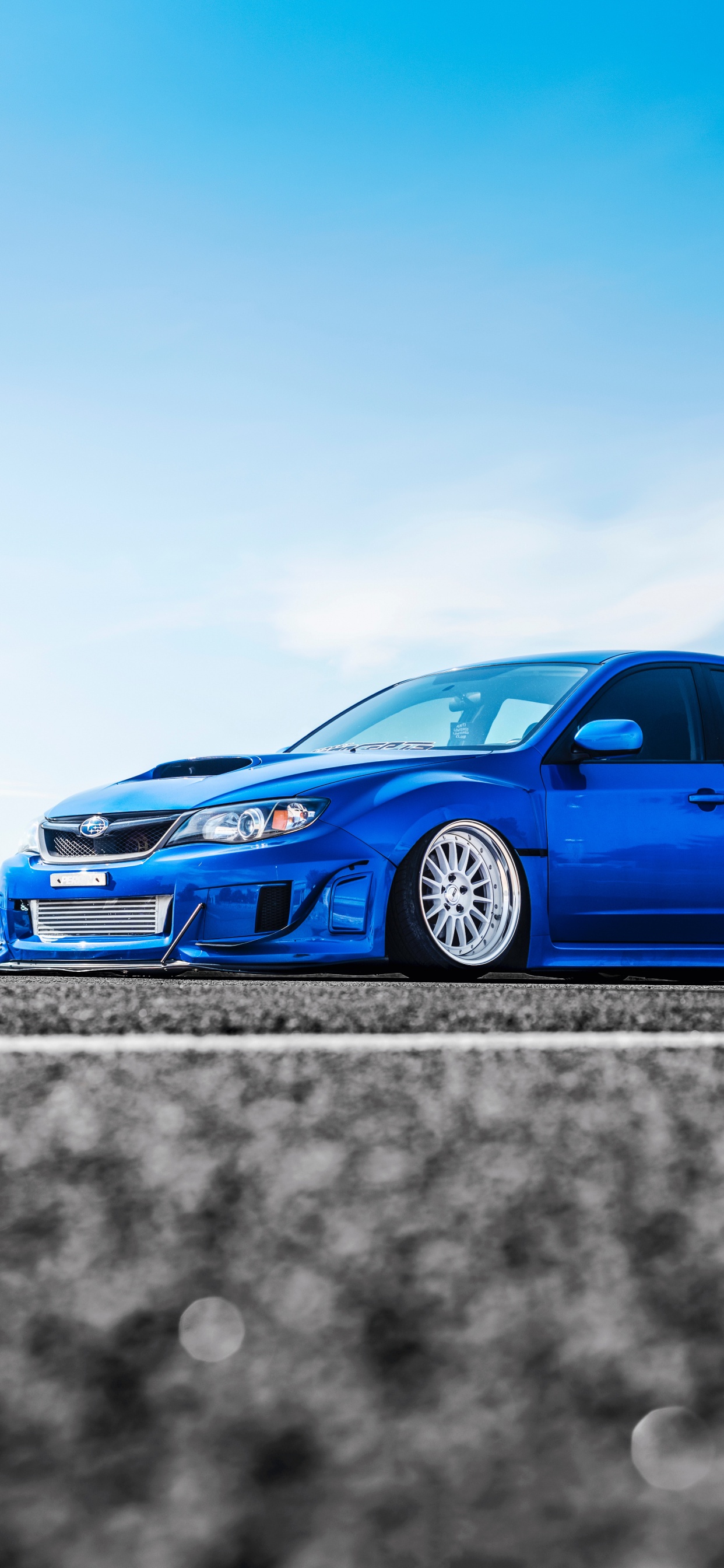 Обои subaru, авто, Субару WRX, синий, катание в разрешении 1242x2688