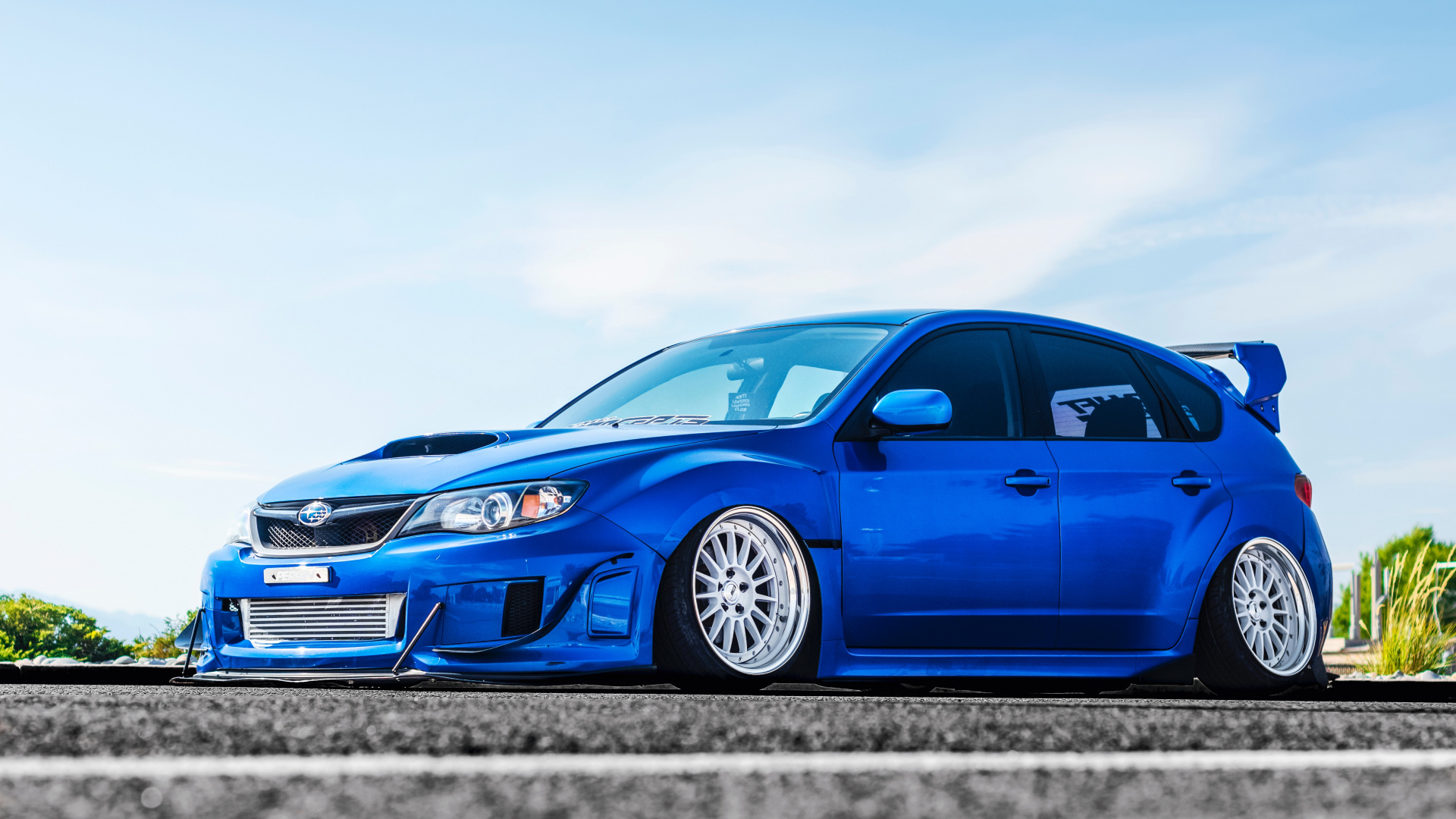 Обои subaru, авто, Субару WRX, синий, катание в разрешении 1920x1080