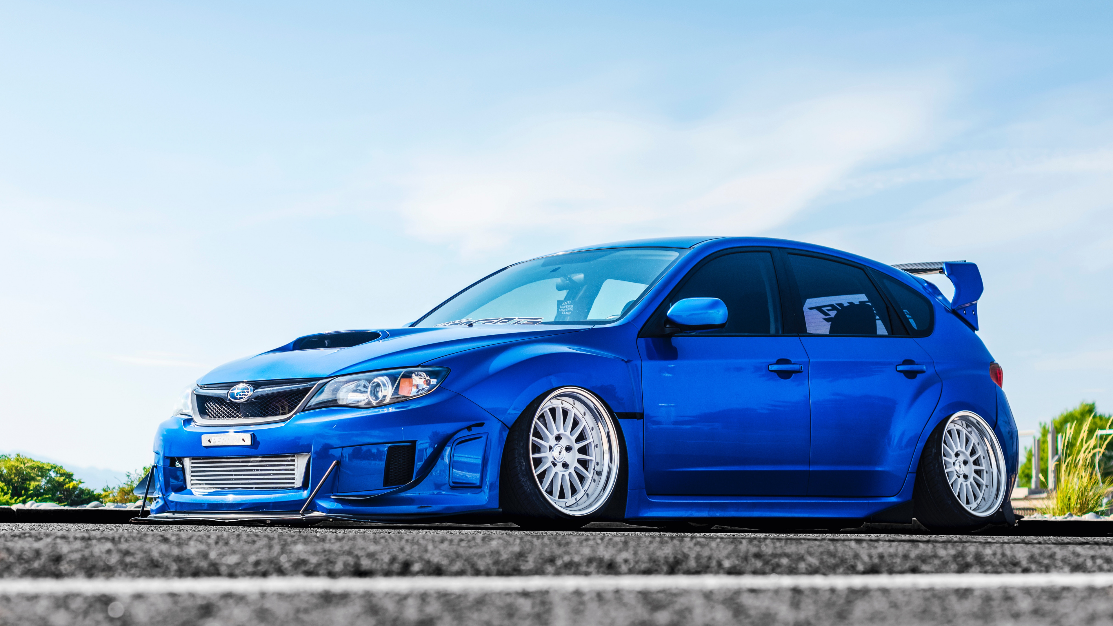 Обои subaru, авто, Субару WRX, синий, катание в разрешении 3840x2160
