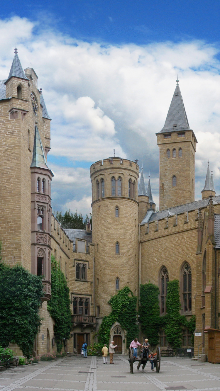 Обои замок гогенцоллерн, Швабская Юра, Штутгарт, замок, Дом Гогенцоллернов в разрешении 750x1334