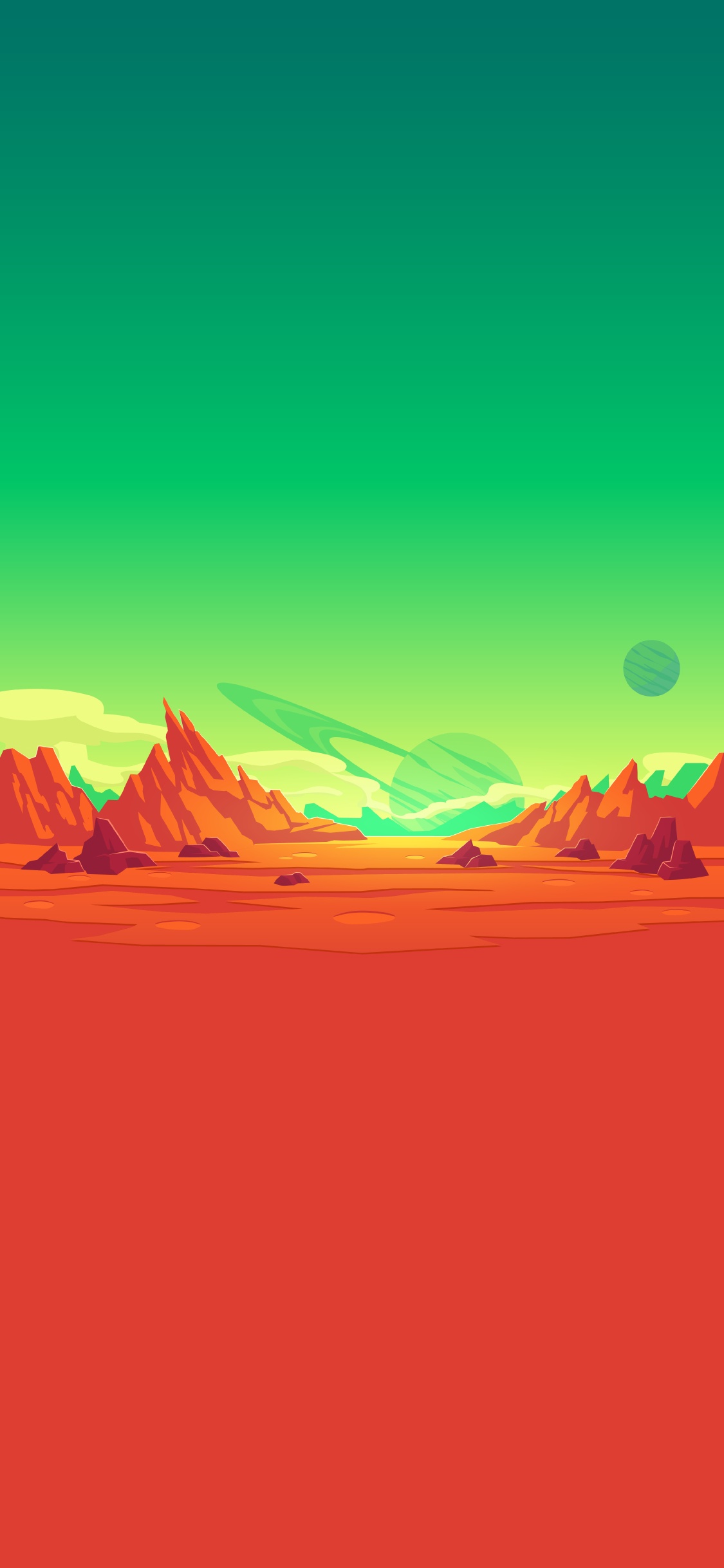 Обои Оранжевый цвет, психология, экорегион, природный ландшафт, склон в разрешении 1125x2436