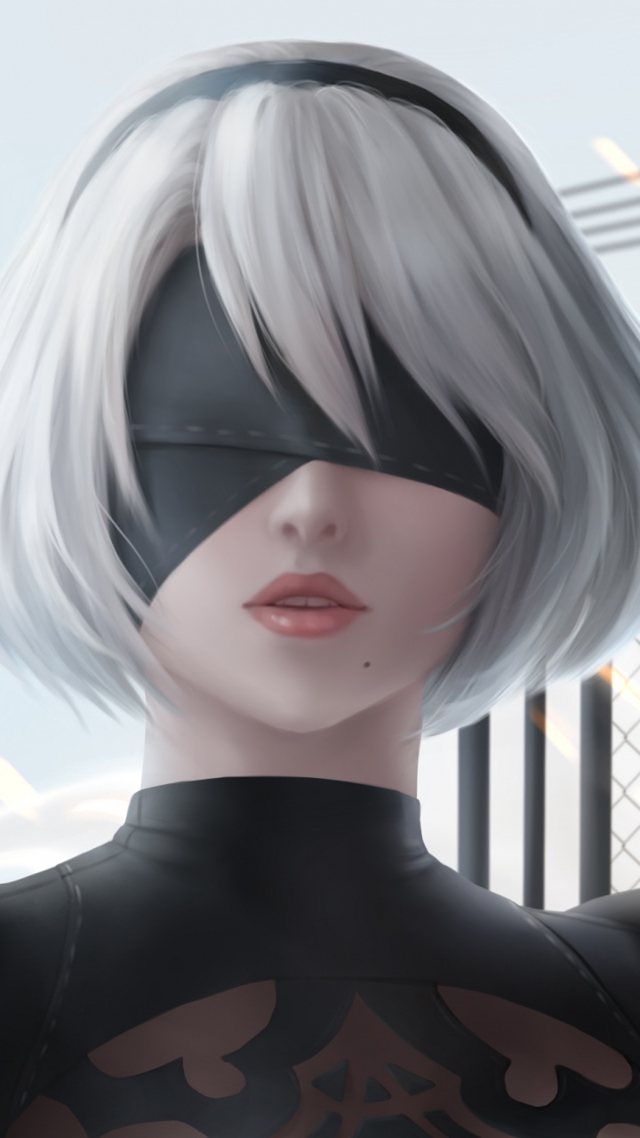 Обои ниэр автоматов, лицо, кожа, снимок, фэшн в разрешении 720x1280