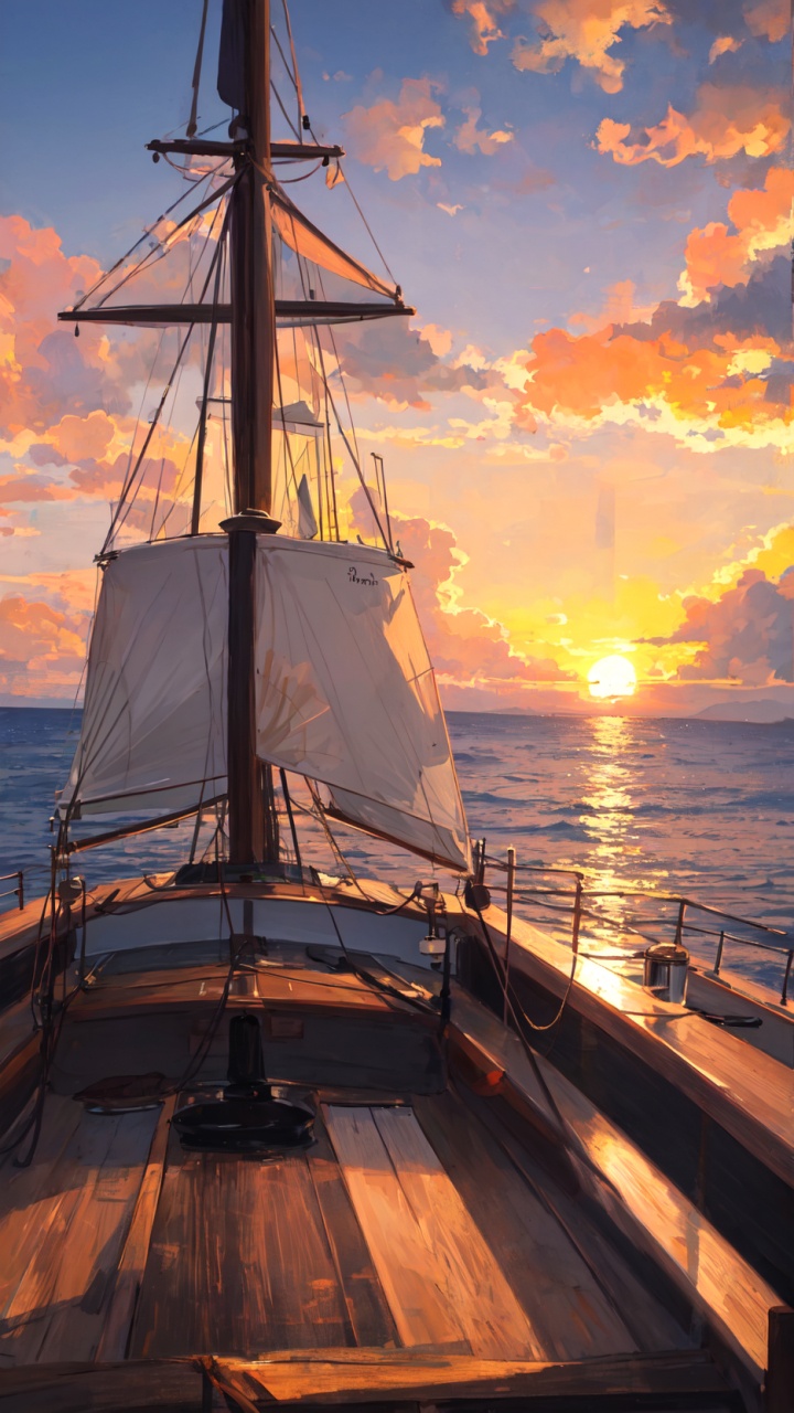 Обои корабль, Барка, облако, лодка, вода в разрешении 720x1280