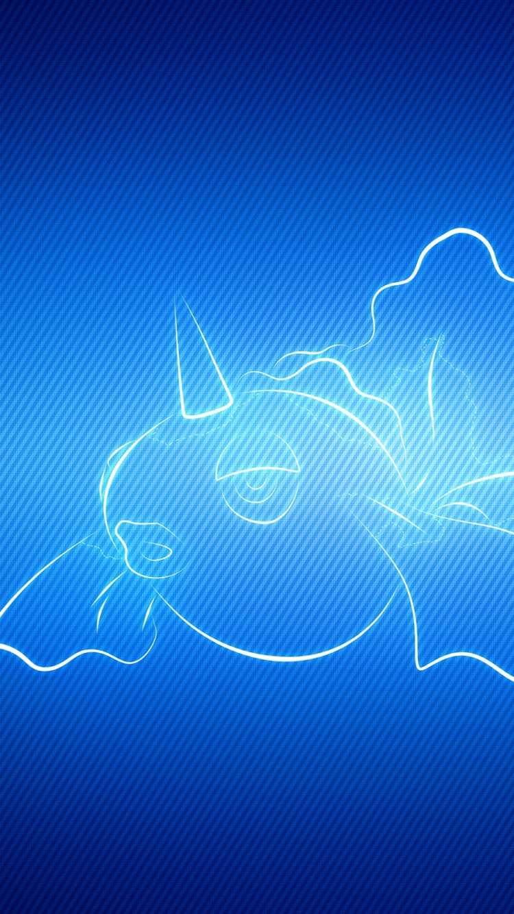 Обои синий, электрик, лазурный, линии, текст в разрешении 750x1334