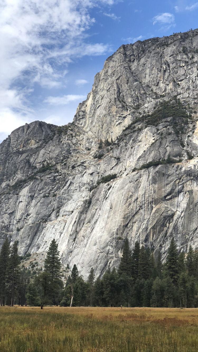 Обои йосемитский национальный парк, смартфон, горный рельеф, обнажение, природный ландшафт в разрешении 750x1334