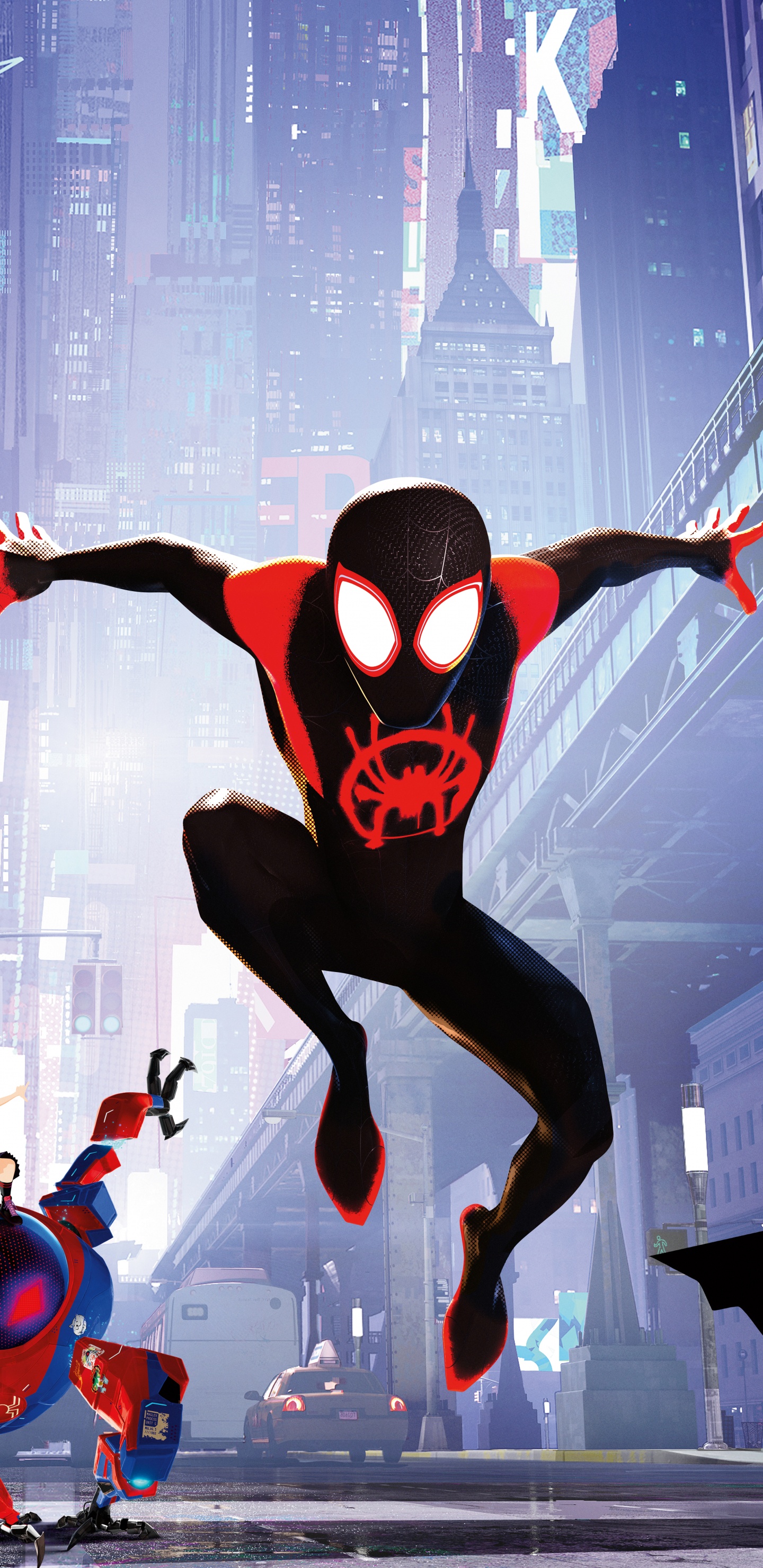 Обои человек-паук, Человек-паук: Через вселенные, Танцор, уличный танец, хореография в разрешении 1440x2960