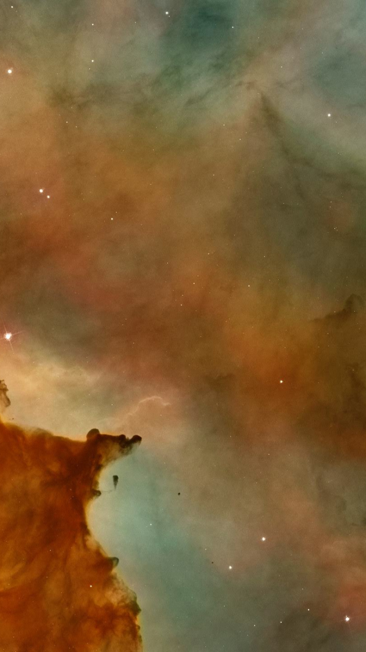 Обои LineageOS, стоковая линия ОС, запас, атмосфера, Апельсин в разрешении 750x1334