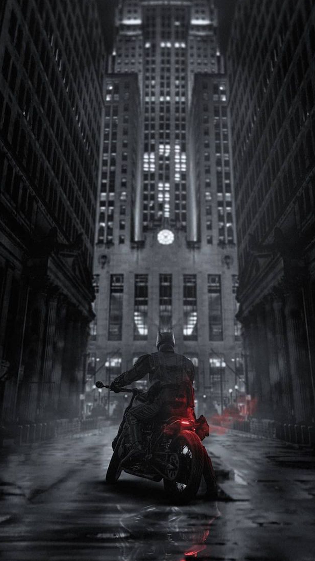 Обои метрополия, Бэтмен, комиксы dc, колесо, здание в разрешении 1080x1920