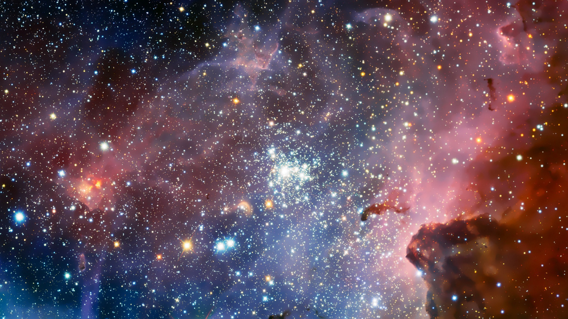 Обои туманность, космос, Галактика, космическое пространство, астрономический объект в разрешении 1920x1080