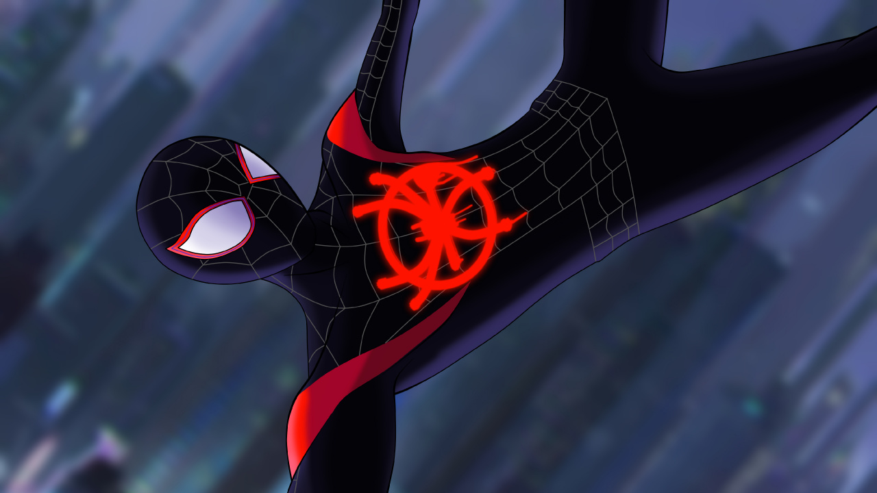 Обои арт, человек-паук, графический дизайн, супергерой, графика в разрешении 1280x720