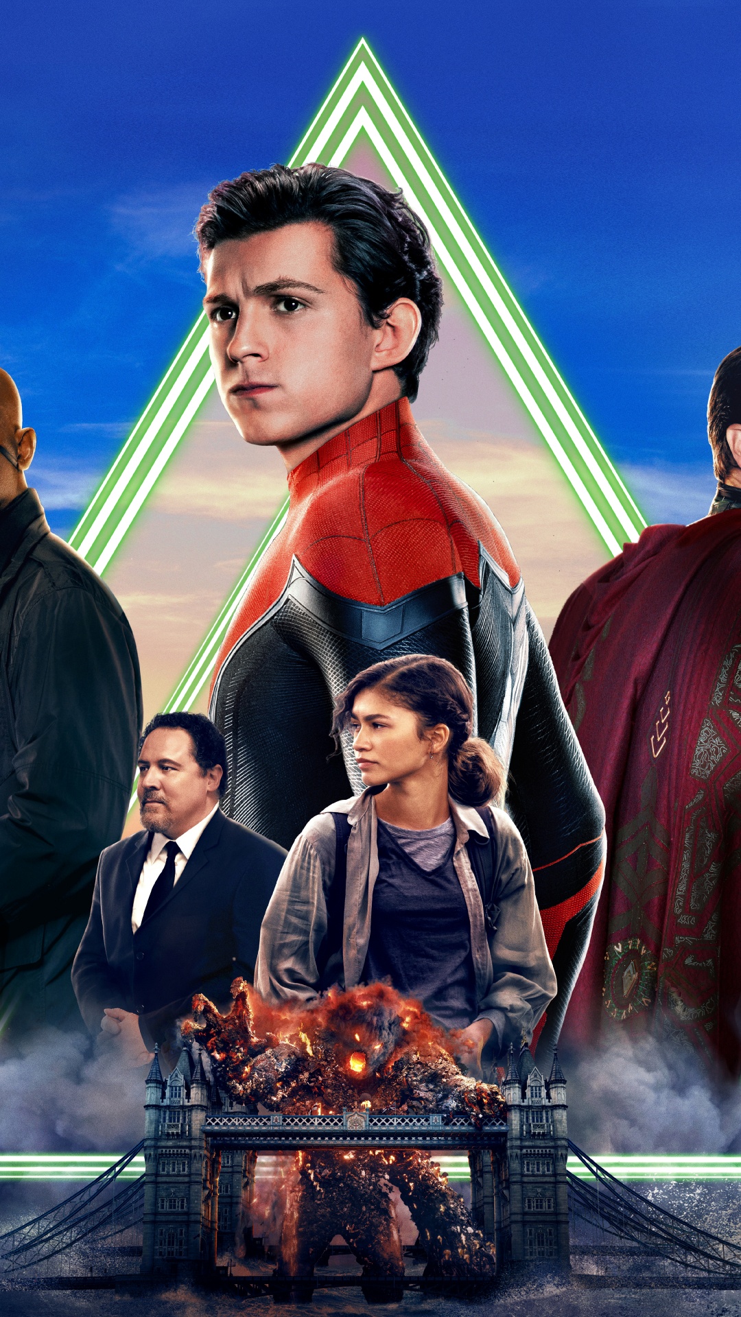 Обои Человек-Паук Далеко От Дома, Том Холланд, Джейк Джилленхол, Человек-паук Возвращение домой, человек-паук в разрешении 1080x1920