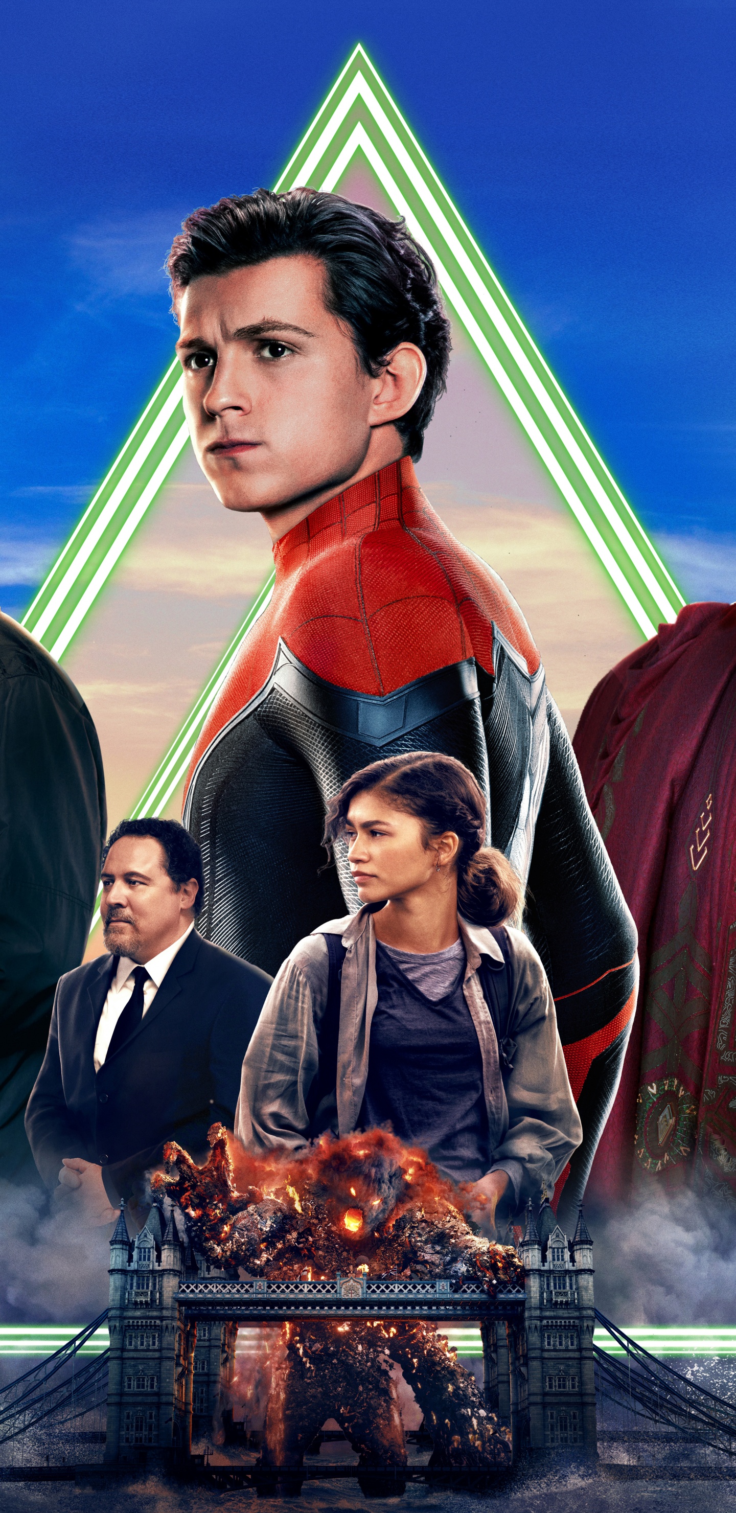 Обои Человек-Паук Далеко От Дома, Том Холланд, Джейк Джилленхол, Человек-паук Возвращение домой, человек-паук в разрешении 1440x2960