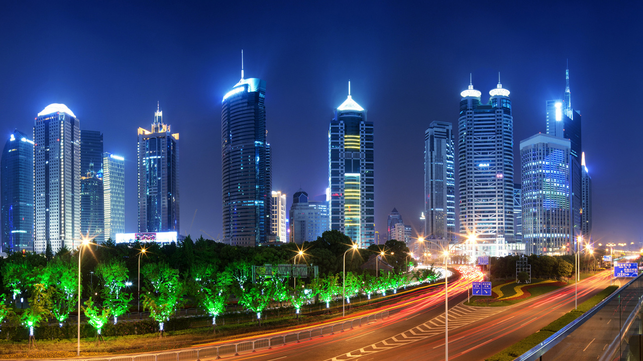 Обои город, городской пейзаж, метрополия, городской район, линия горизонта в разрешении 1280x720