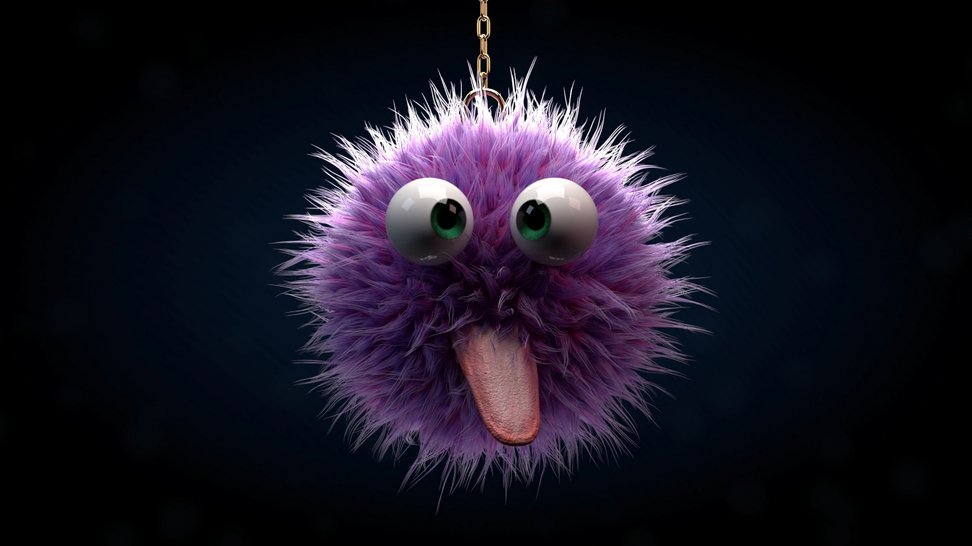 Обои Фиолетовый, пурпур, розовый, мех, модный аксессуар в разрешении 1366x768