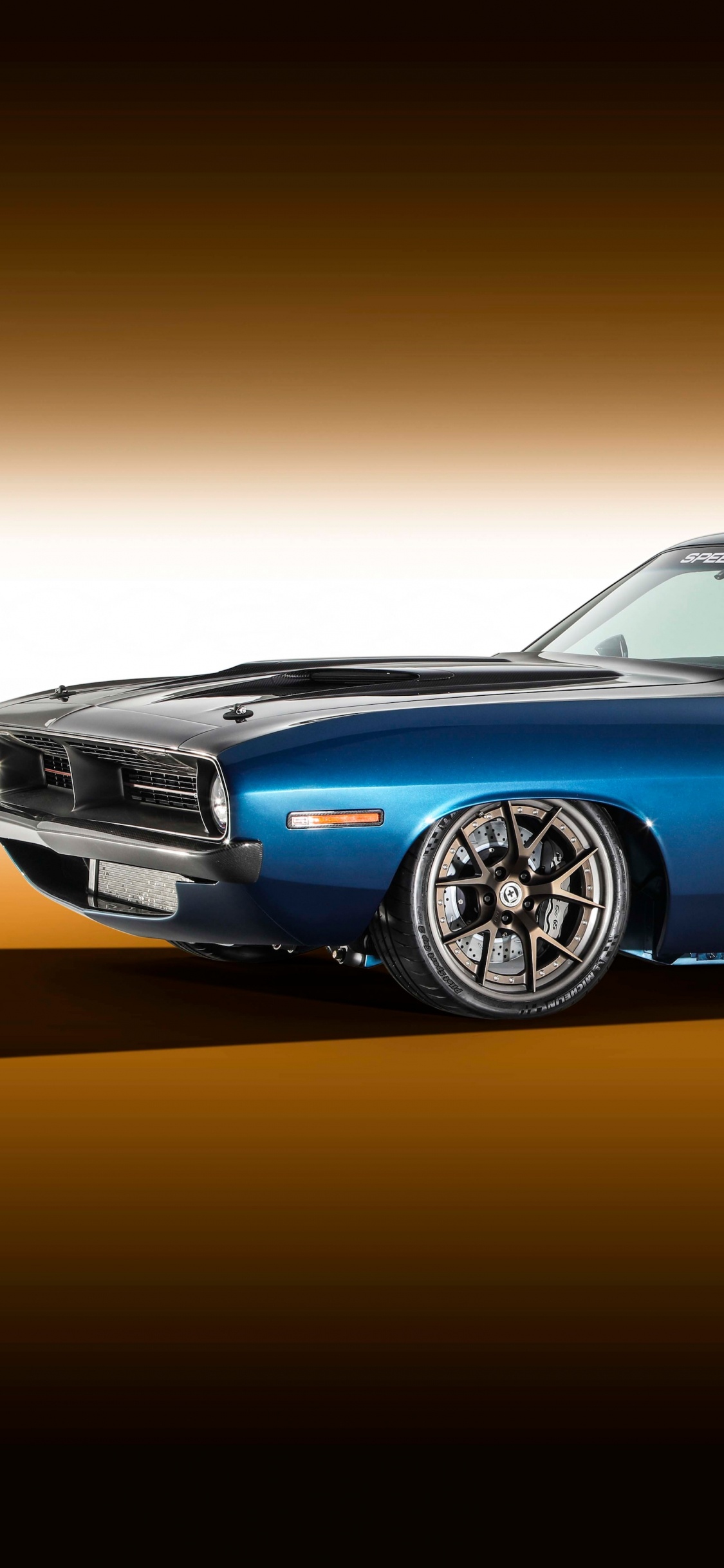 Обои Плимут Барракуда, авто, Плимут, мускул кар, классический автомобиль в разрешении 1125x2436