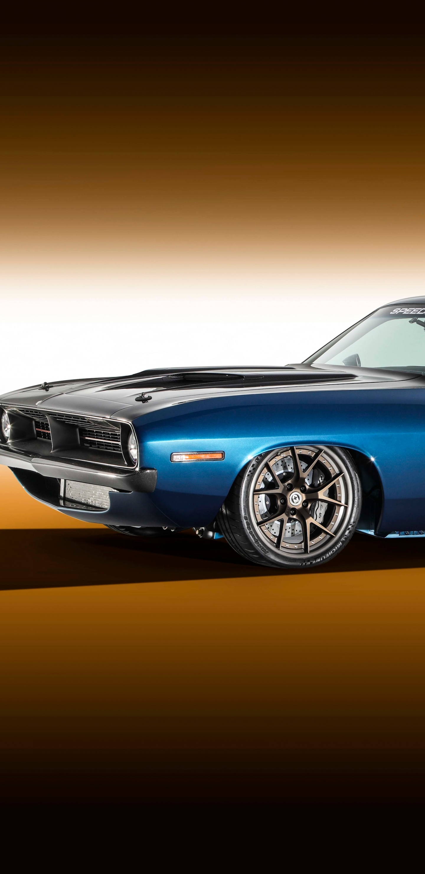 Обои Плимут Барракуда, авто, Плимут, мускул кар, классический автомобиль в разрешении 1440x2960