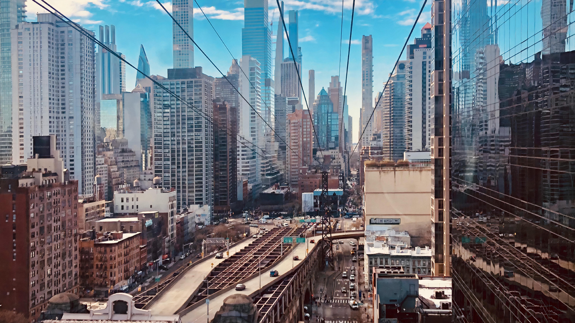 Обои четыре свободы, здание, небоскреб, легковые автомобили, вышка в разрешении 1920x1080