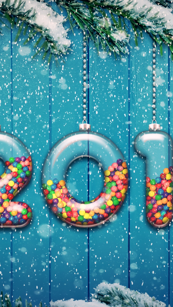 Обои Новый год, Рождество, дерево, Рождественский день, арт в разрешении 720x1280