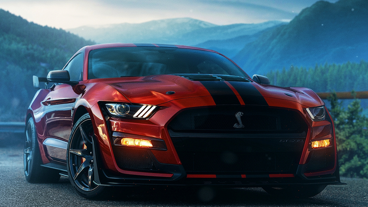 Обои ford, Шелби Мустанг, легковые автомобили, ford shelby gt500, форд мустанг 2022 года в разрешении 1280x720