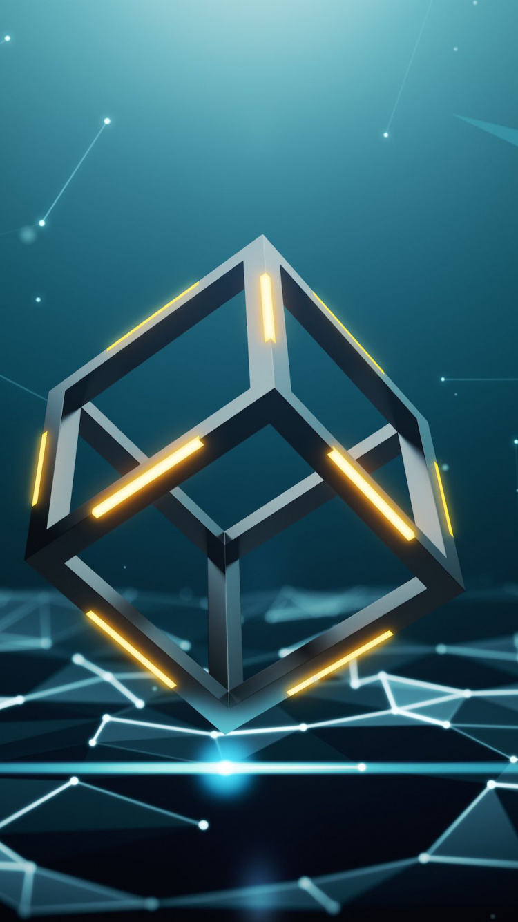 Обои вода, симметрия, космос, графика, графический дизайн в разрешении 750x1334