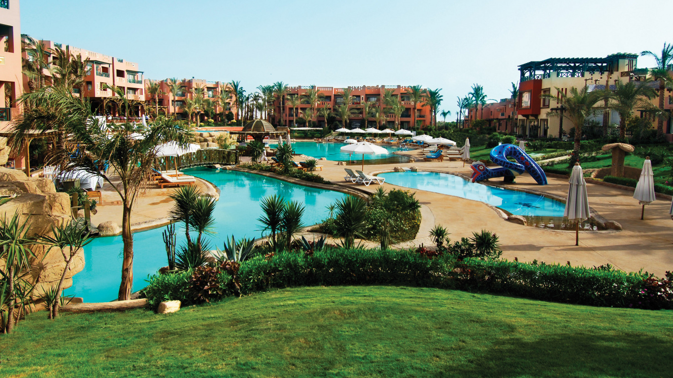 Обои Рехана Роял Бич Резорт, Рехана Шарм Резорт, прибежище, плавательный бассейн, отпуск в разрешении 1366x768