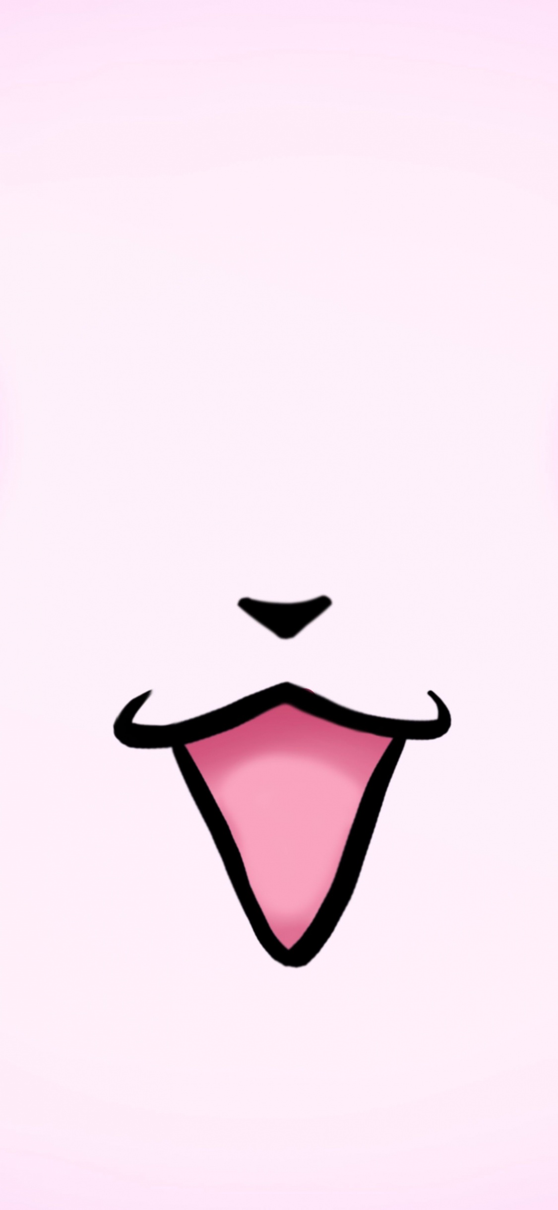 Обои Кавайная, аниме, розовый, мимика, мультфильм в разрешении 1125x2436