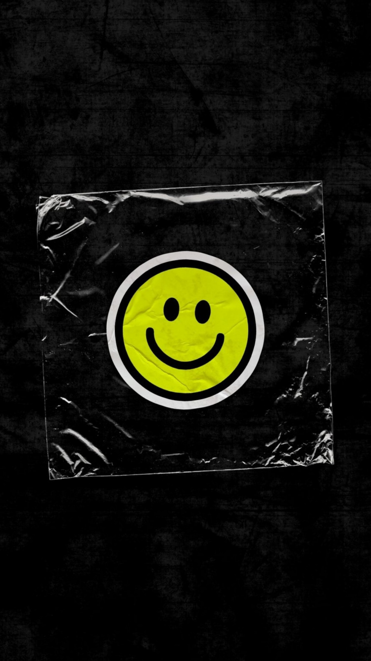 Обои улыбчивый, смайлик, прямоугольник, арт, звуковое оборудование в разрешении 750x1334