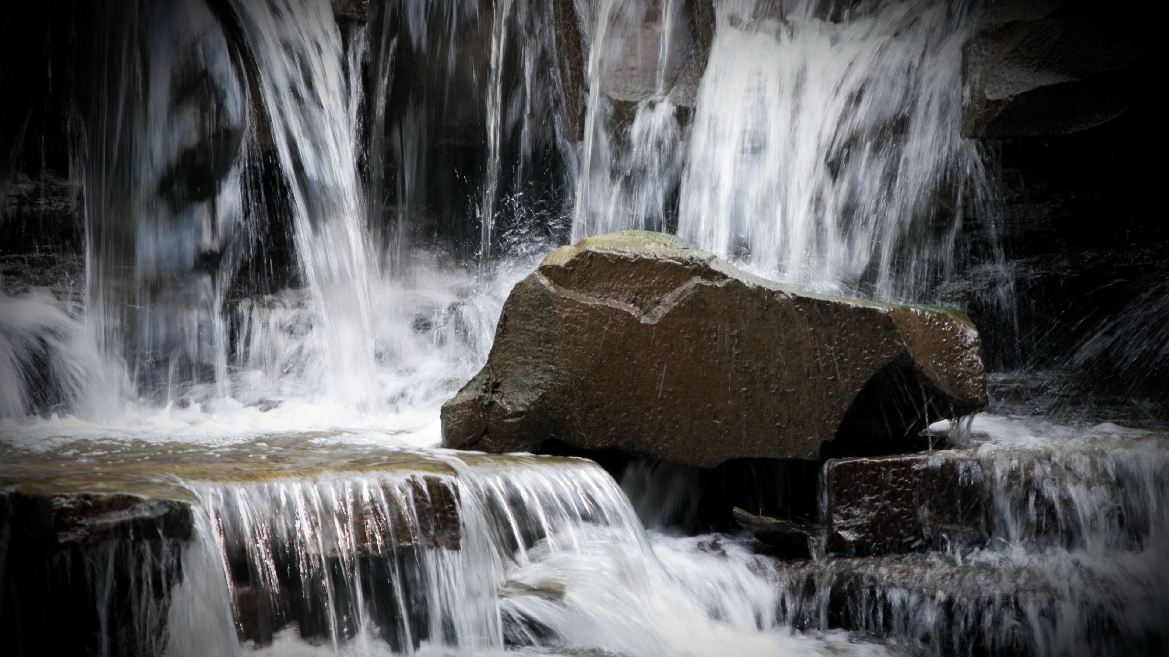 Обои водопад, водоем, гидроресурсы, вода, природа в разрешении 3840x2160