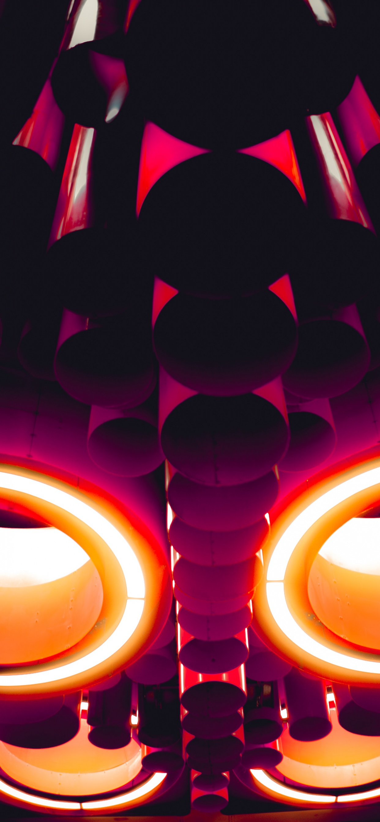 Обои Апельсин, пурпур, розовый, узор, иллюстрация в разрешении 1242x2688