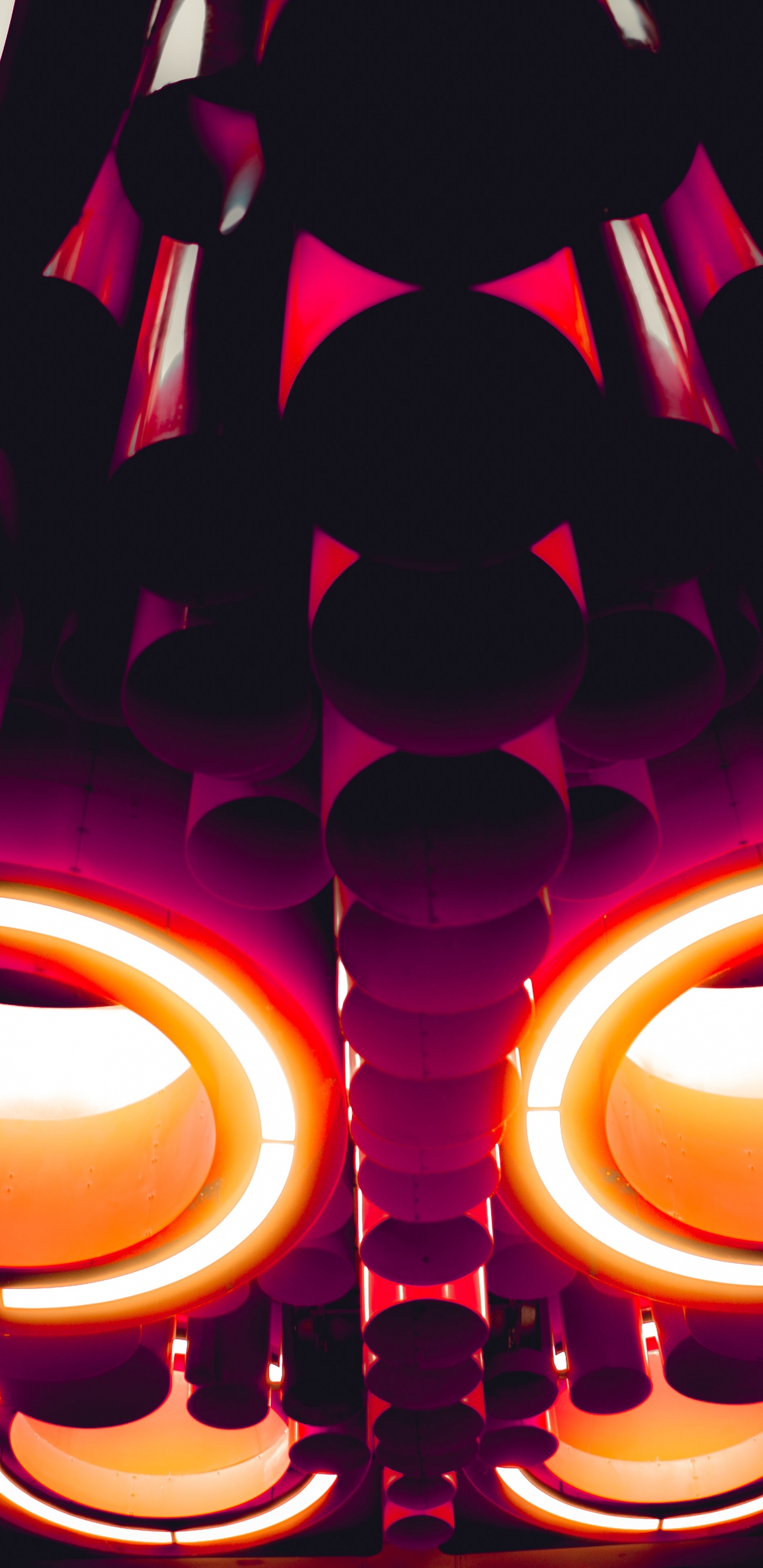 Обои Апельсин, пурпур, розовый, узор, иллюстрация в разрешении 1440x2960