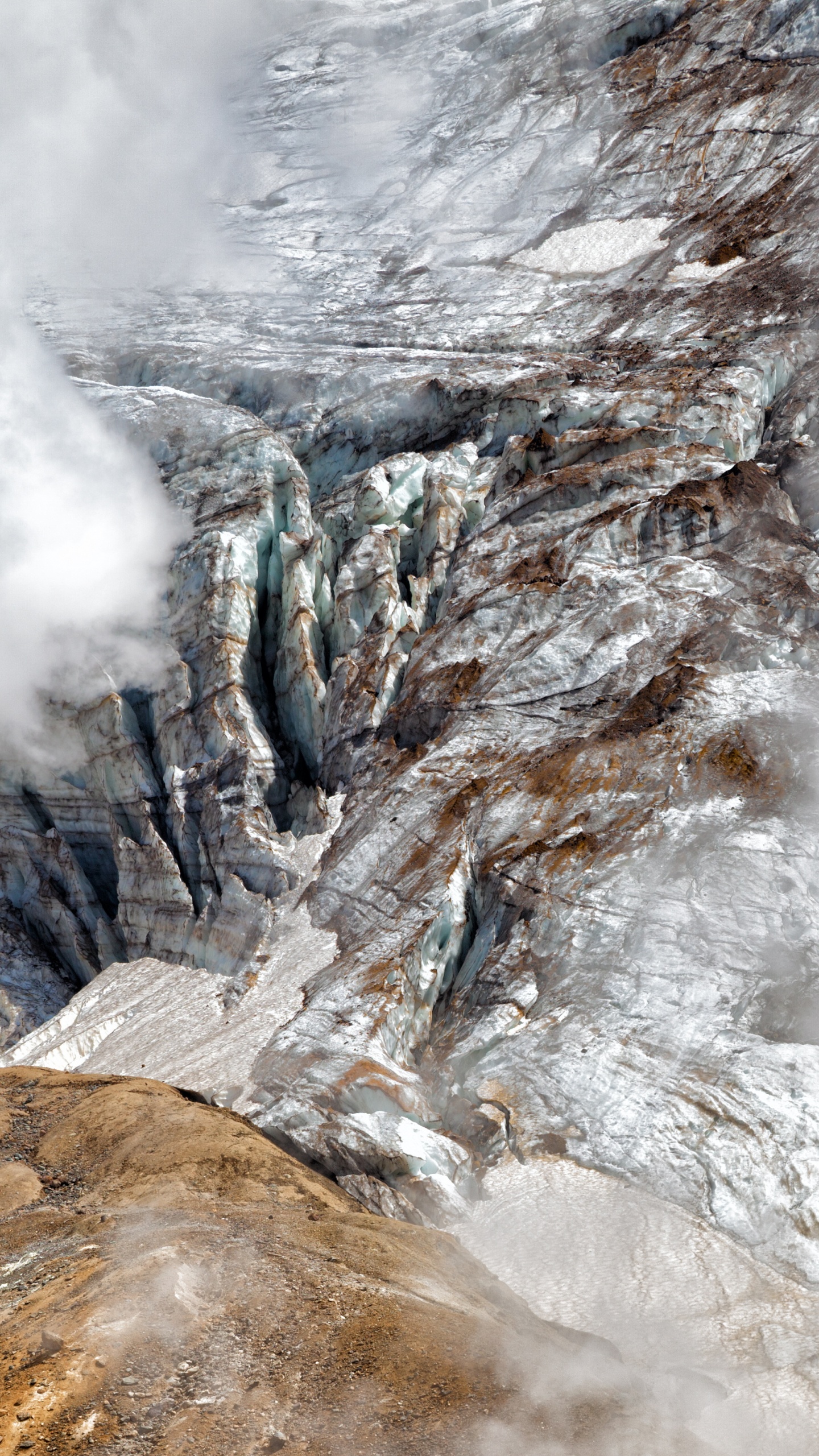 Обои природа, рок, гора, ледяная форма, формирование в разрешении 1440x2560