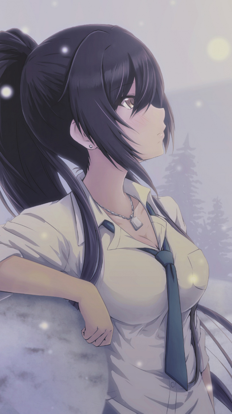 Обои Сирасэ Сакуя, аниме, снимок, мультфильм, длинные волосы в разрешении 750x1334