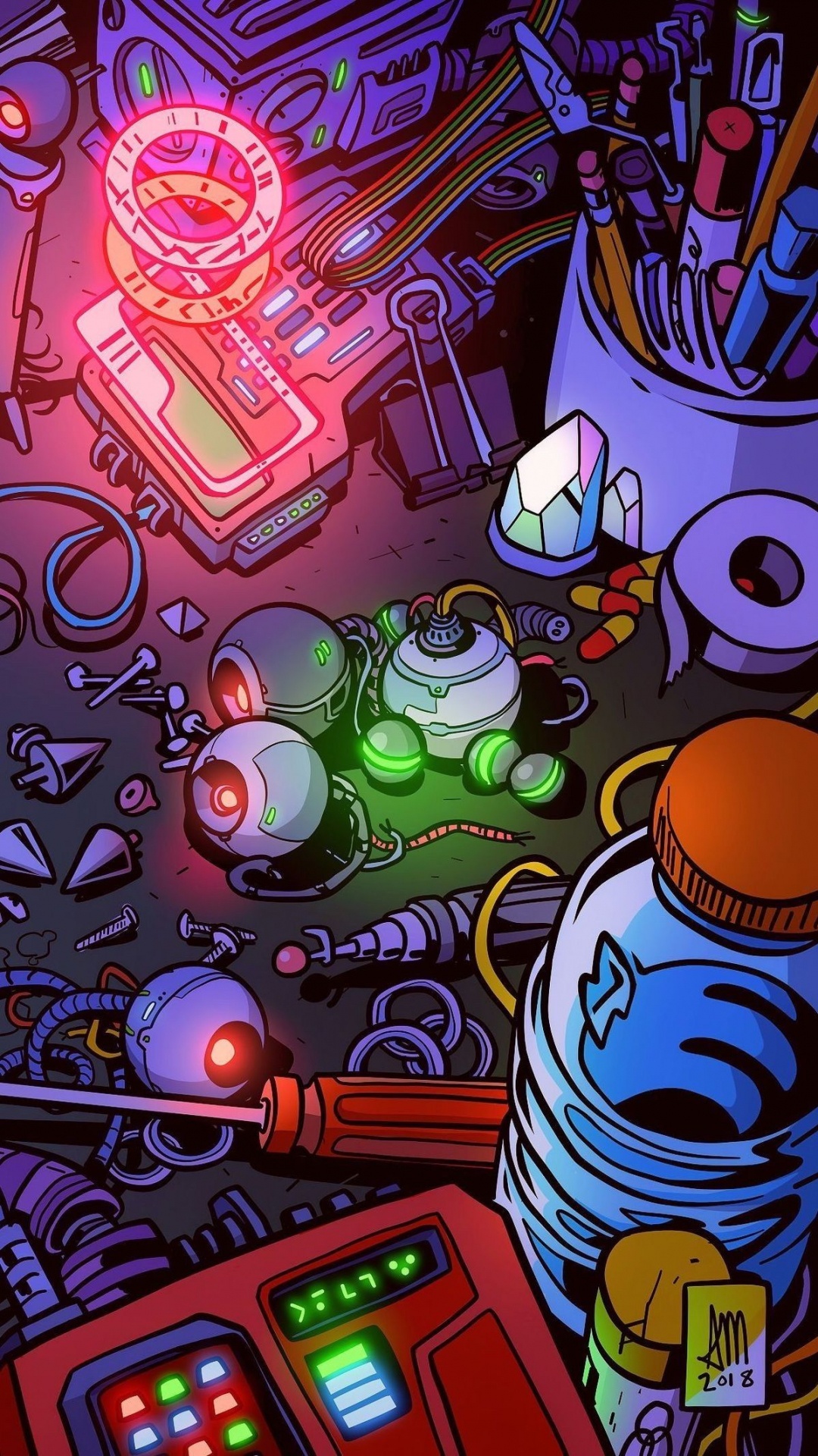 Обои Киберпанк 2077, геймер, шутер, андроид, арт в разрешении 1080x1920