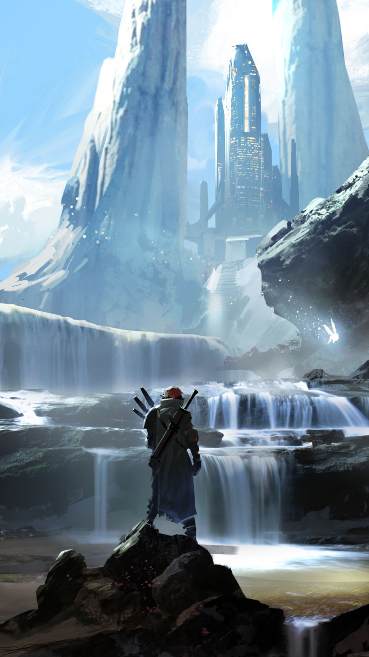 Обои концепт арт, арт, иллюстрация, артист, природа в разрешении 750x1334