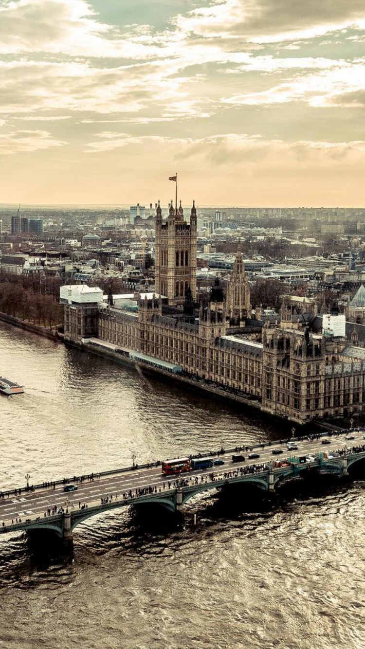 Обои Биг Бен, вестминстерский дворец, реки, город, городской пейзаж в разрешении 750x1334